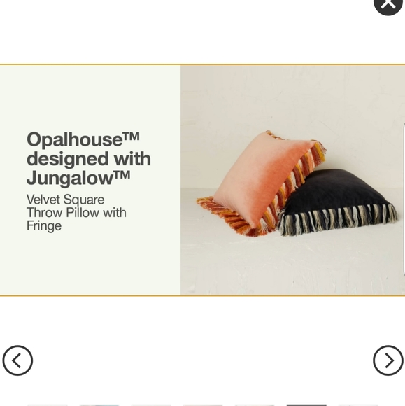 Velvet Square Throw Pillow with Fringe - Picture 7 of 16